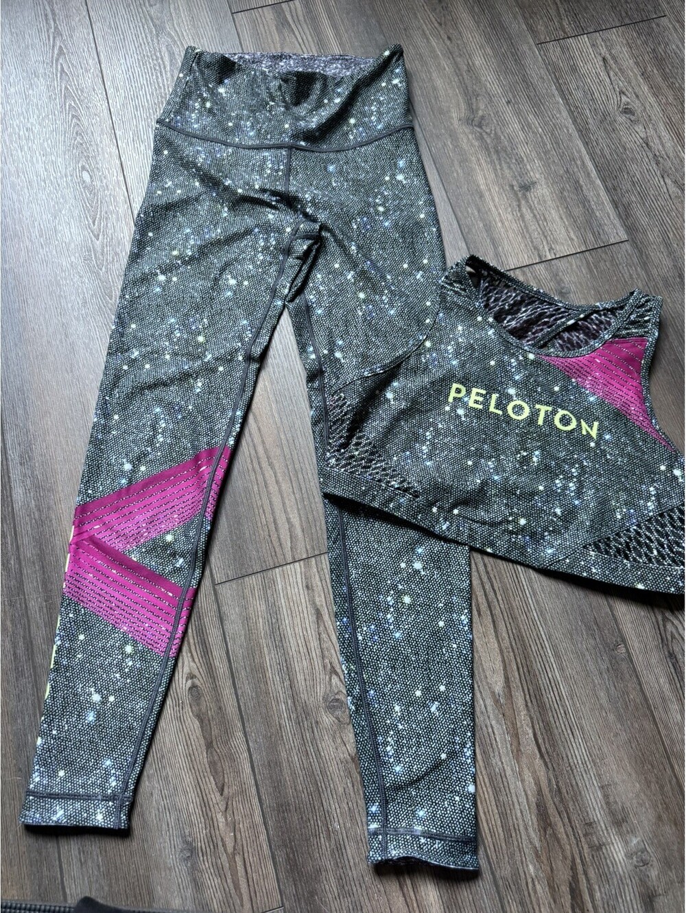 Peloton x WITH Girls Night Out Leggings Med Bra Lg Women's EUC
